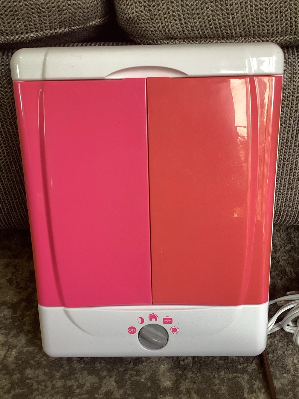 Vintage Conair Double Sided Lighted Makeup Mirror Magnified TM7LXPUL Pink Orange